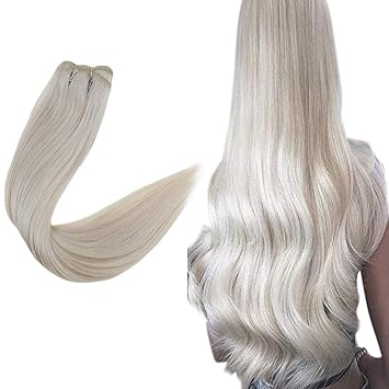 Amazon Com 20 Color 1000 Iced Blonde Hair Weft Real Human Hair