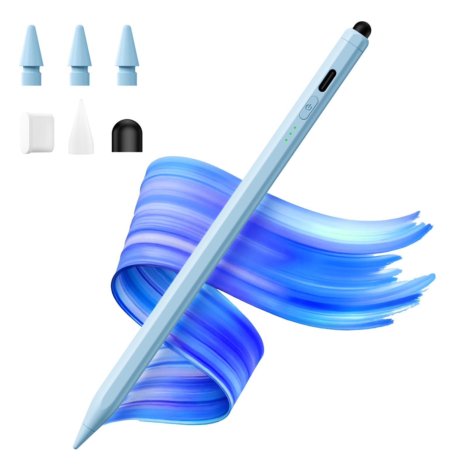 Hastraith Stylus Pen for iPad(2025-2018),13 mins Fast Charge Pencil with Tilt Sensitivity and Palm Rejection for iPad A16/10/9/8/7/6,Air 13"/11"/M3/M2/5/4/3,Pro 11"/13"/12.9"/M4/M2/M1,Mini 7/6/5,Blue