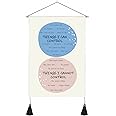 Circle of Control Things I Can Control Psychotherapy Self Care Poster Mental Health Tapestry Therapy Office Decor Wall Hanging Scroll Painting Artwork Wall Art Kids Behavior Chart for School Classroom Counseling Office Home