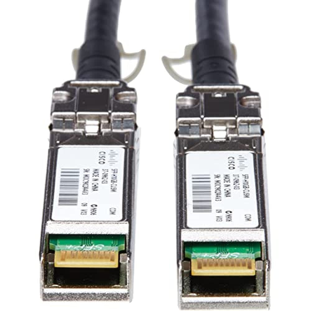 Cisco 10G Direct Attach Twinax SFP+ Cable, Passive, 30AWG Cable Assembly, 5 M, Grey, 5-Year Standard Warranty (SFP-H10GB-CU5M=)