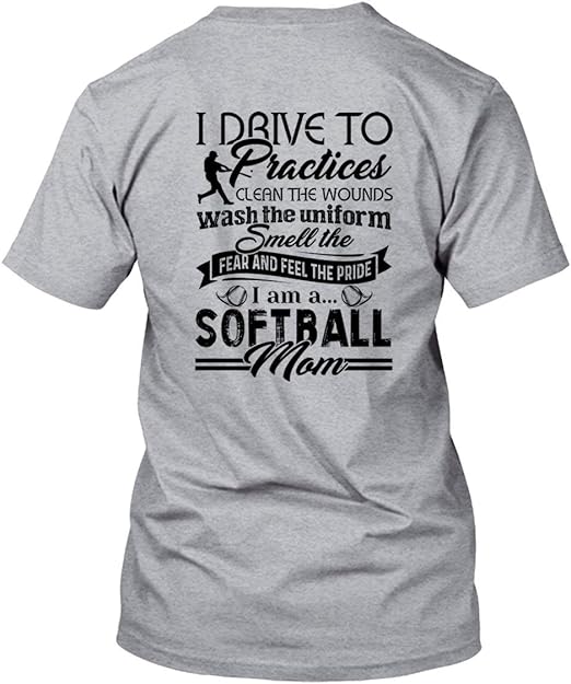 Amazon.com: Softball Mom Funny T Shirts, Adult Cotton Tee Shirt: Clothing