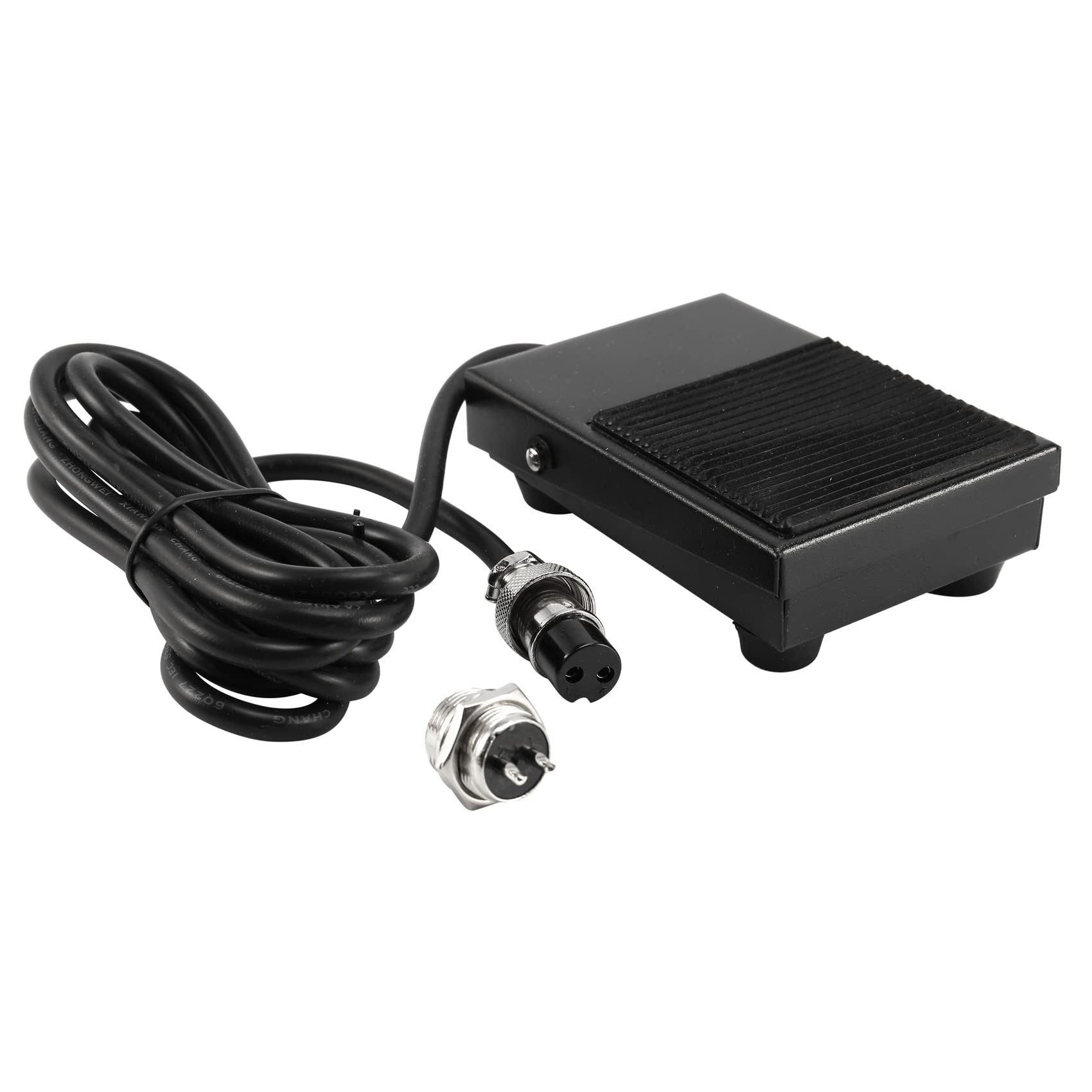 Jcevium Hand Metal Foot Pedal Switch 1.8 Meters Cable 2 Pins Connector Spot Welding Tig Torch