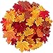 Maple Leaves Artificial Fall Leaves Bulk 400Pcs Assorted Mixed Faux Fall Color Maple Leaves Decoration Fake Maple Left Art for Craft, Wedding, Festival, Party, Thanks-Giving and Outdoor Decorating
