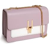 ZWI-player Color Block Crossbody Bags for Women Leather Purses Designer Satchel Handbags Shoulder Bag
