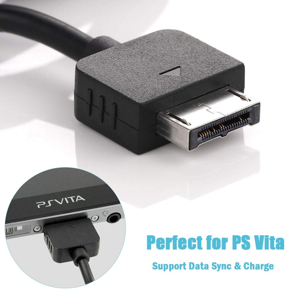 USB Charger Cable for PS Vita, Daugee 5FT Data Sync & Charge 2 in 1 USB Charging Cord Replacement Charging Cord for Sony Playstation Vita, PS Vita 1000