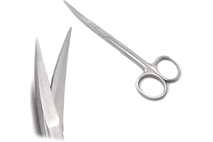 MEDSPO Professional Dental Surgical Medical Dissecting Scissors | Trimming Cutting Nursing Stitch Suture Veterinary | Tissue Surgery Instruments (Iris Gum Scissors Cur)