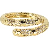 Maya J CZ Wrap Adjustable Ring, Yellow