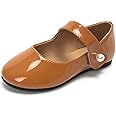 FUNKYMONKEY Toddler/Little Girl Mary Jane Dress Shoes Casual Slip on Ballet Flat