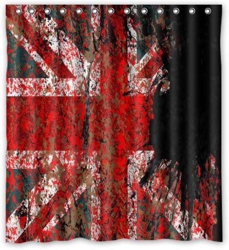 Creative Bath the Union Jack Flag on the Brick Wall Shower Curtains (66" x 72" )