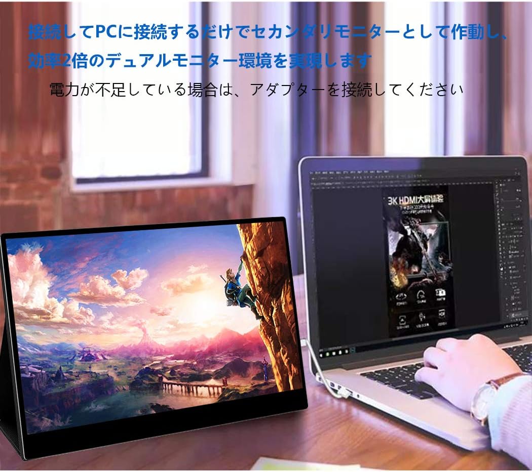 Amazon 15 6インチモバイルディスプレイ 4k 3840x2160解像度 Ips タッチパネル搭載 モバイルモニター Adobe 100 色域 Usb C Hdmiビデオ入力 Hdrを支持 Ps4 Ps3 Nintendo Switch Xbox Ones Xbox One Raspberry Pi対応 保護カバー付 スピーカ内蔵 ディスプレイ 通販