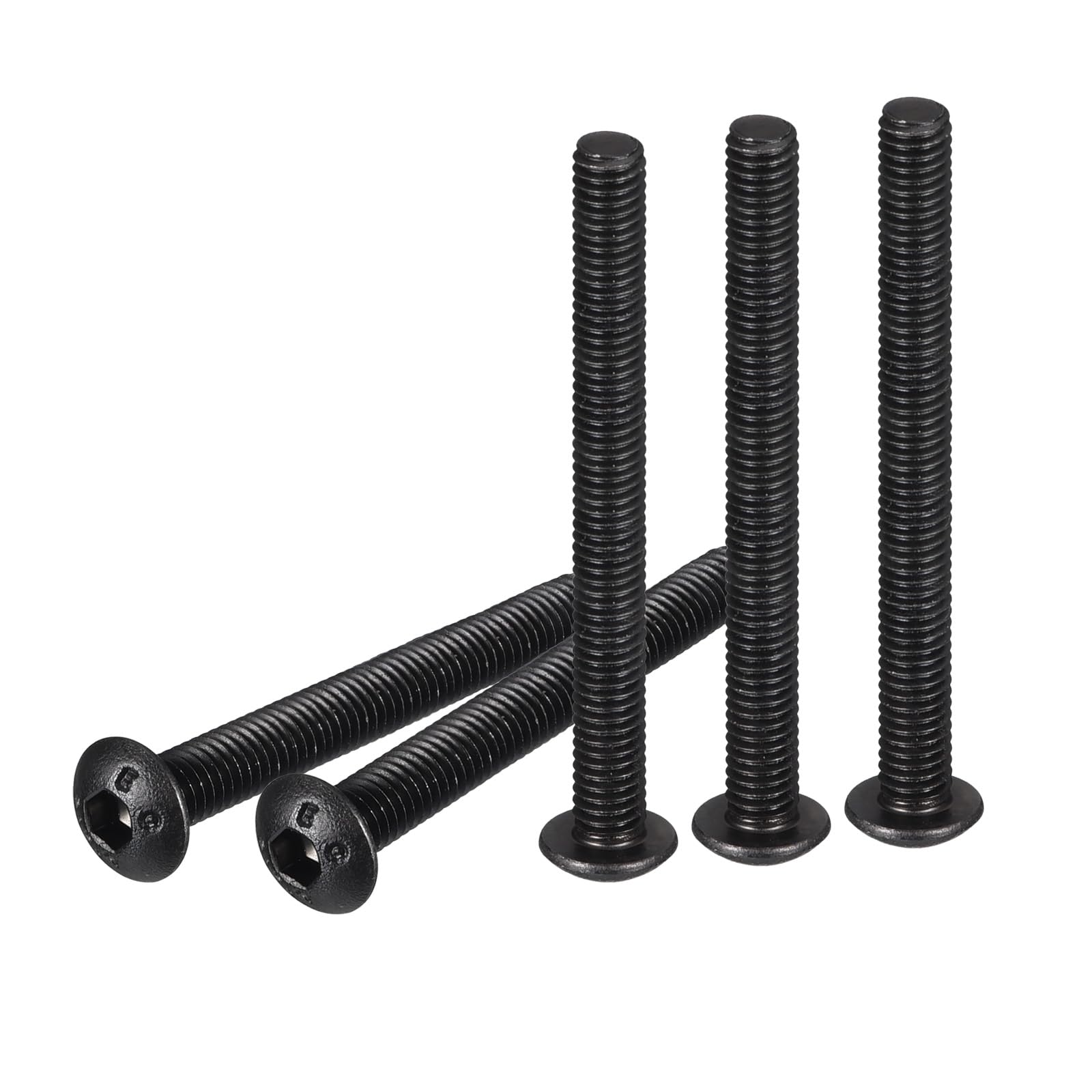 DTGN M3-0.5x30mm Button Head Socket Cap Screws - 100Pack - Good for Machine - Carbon Steel Black Oxide - Hex Drive Full Thread Fasteners — image 1