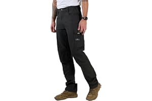CALECARPEN Men's Work Pants Ripstop Water Repellent MultiCargo Stretch Flex Carpenter Construction Workwear Utility