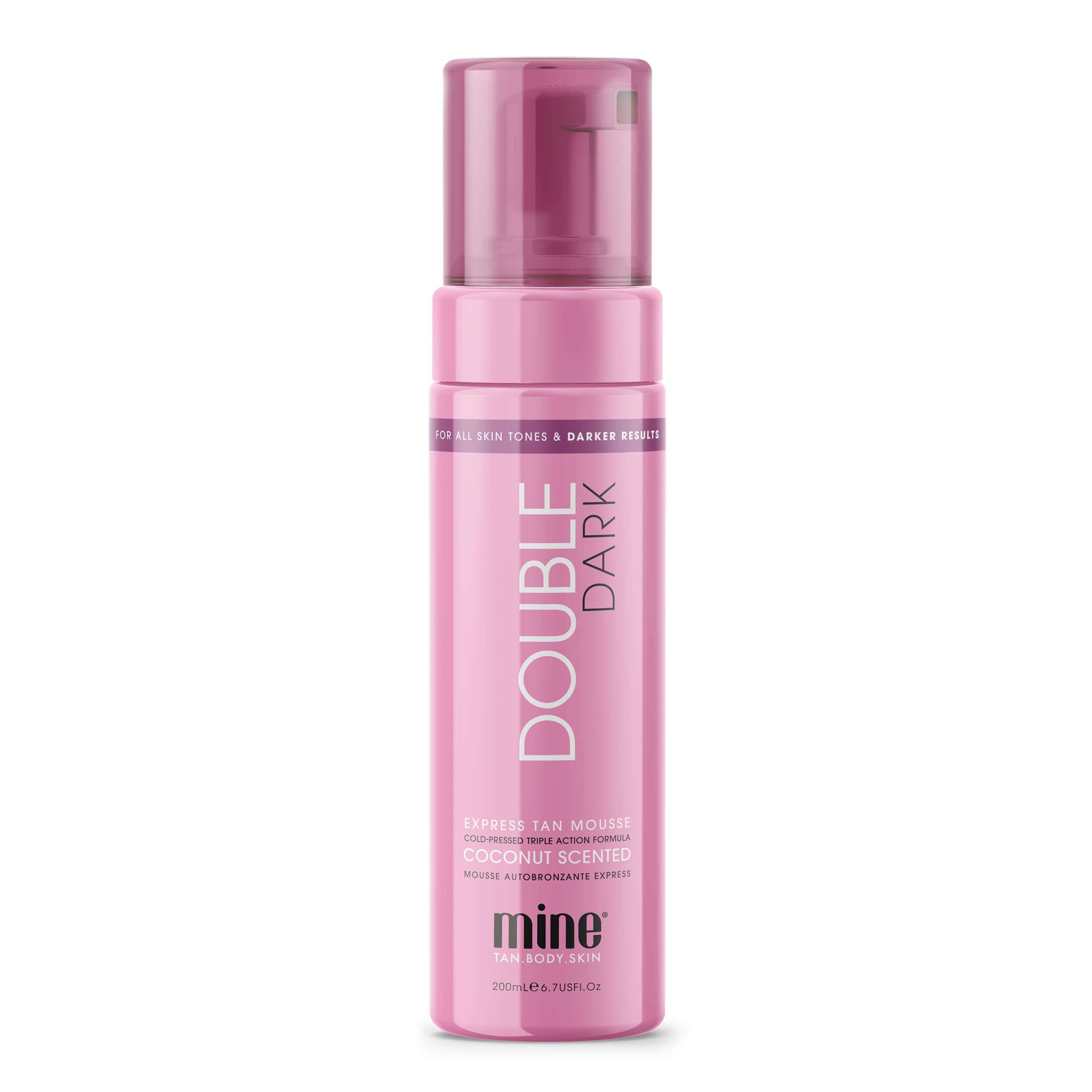 MINETAN BODY.SKIN Double Dark Fake Tan Mousse - Bronzed Glow For All Skin Tones & Darker Tanning Results, 200ml, Self Tan Foam