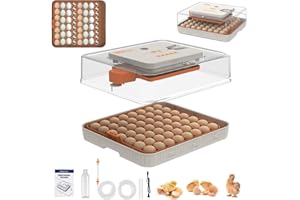 HOWOOIUA HOWOOlUA 56 Egg Incubator for Hatching Eggs with Auto Turn, Temp & Humidity Control, Built-in Candler Large Capacity Egg Incubator for Chicken Duck Goose Eggs