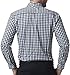 Paul Jones®Men's Shirt Button Down Dress Shirt for Men Slim Fit Navy Plaid (L) KL-1 CL6299