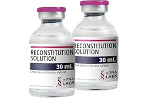 EDNA HOME EDNA Labs Reconstitution Solution 30 ml 2 Pack Clear Glass Vials, Made in USA