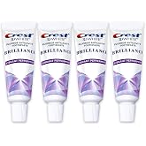 Crest 3D White Brilliance Toothpaste, Vibrant Peppermint, Travel Size 0.85 oz (24g) - Pack of 4