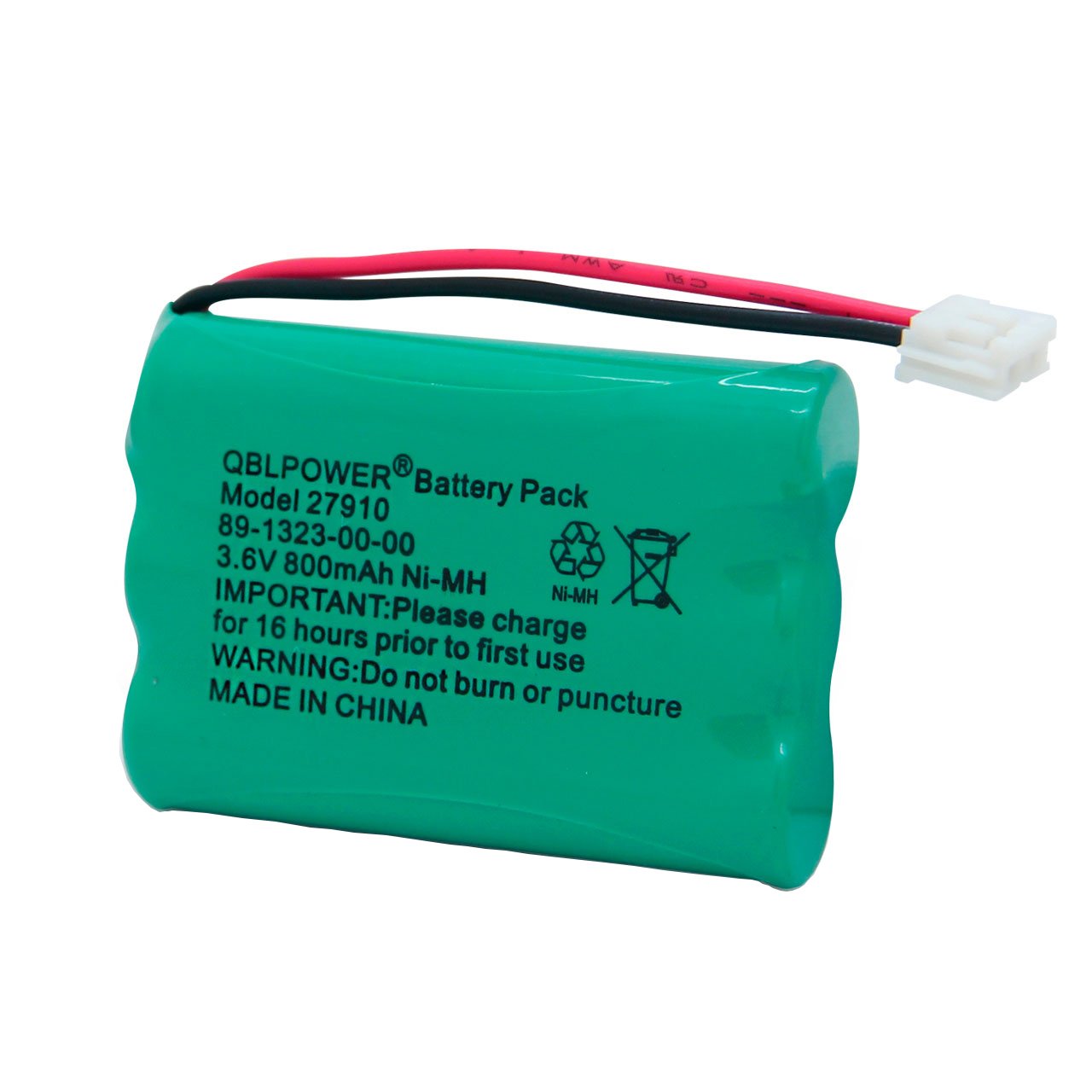 QBLPOWER 3.6V 800mAh 27910 Cordless Phone Battery Rechargeable 89-1323-00-00 E1112 E2801 TL72108 SD-7501 23-959 Cordless Handsets (Pack of 3)