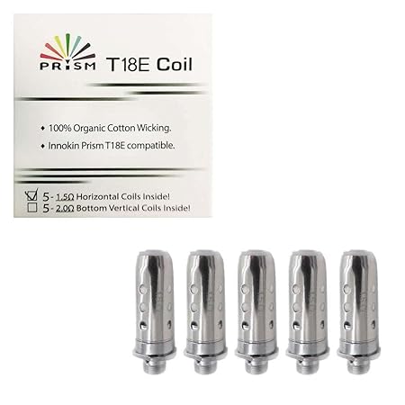 Innokin Prism T18E 1.5 ohm Ersatzspule (Packung von 5) Enthält Kein Nikotin