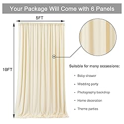 30ftx10ft Champagne Backdrop Drapes for Party, Not