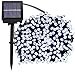 MagicLux Tech [72ft 200 Led] Solar Outdoor String Lights Fairy Outdoor Lighting , 8 Mode (Steady, Flash), Waterproof, Decoration for Garden, Yard, Patio, Christmas, Tree, Party, Holiday, Home (White)