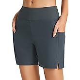 baleaf Women's 3''/ 5"/ 7" Quick Dry High Waisted Swim Board Shorts UPF 50+ Swimsuit Bottom Trunks with Liner