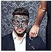 Mens Masquerade Mask Greek Roman Party Mask Mardi Gras Halloween Mask Silver Black