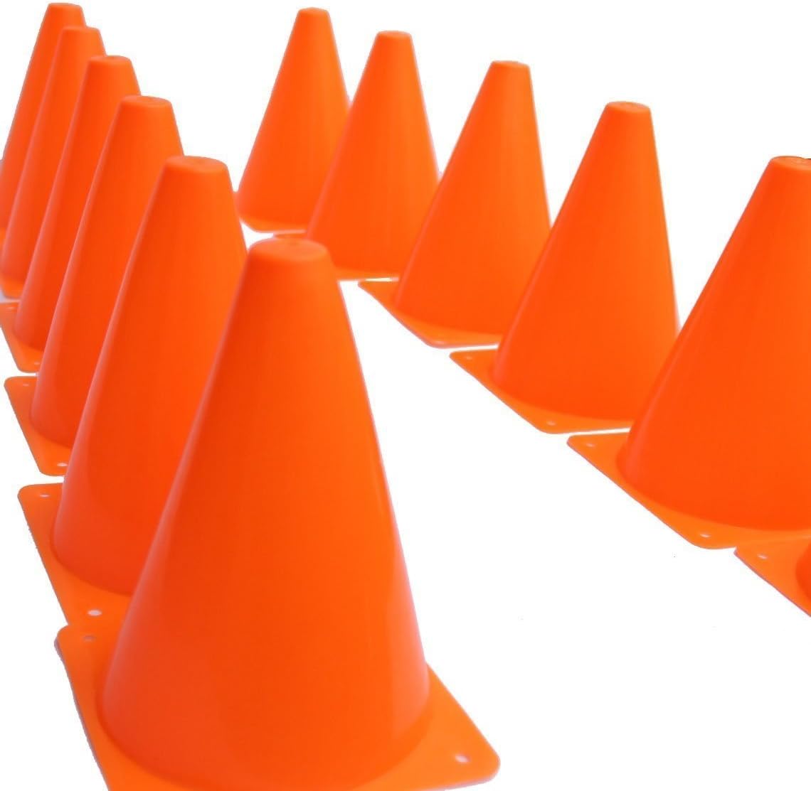 Fun Express Orange Traffic Cones - Set of 12 - Great for Kids Sports, Games and Toys : Sports & Outdoors