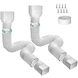 Gutter Downspout Extensions, 2 Pack Flexible Rain