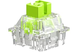 Glorious Raptor Clicky Hall-Effect Magnetic Switches (36-Pack), Transparent Housing, Pre-Lubed Click Bar, HE Hot-Swap Compatible, RGB-Optimized