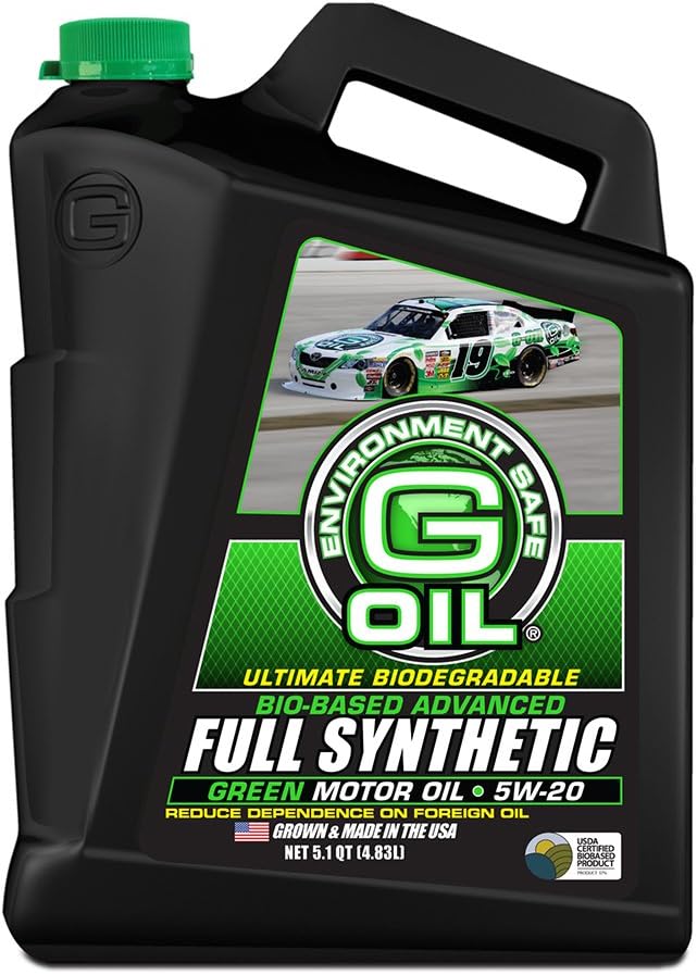 Green Earth Technologies 1174 G-OIL 5W-20 Bio-Based Advanced Full Synthetic Motor Oil - 5.1 Quart Jug