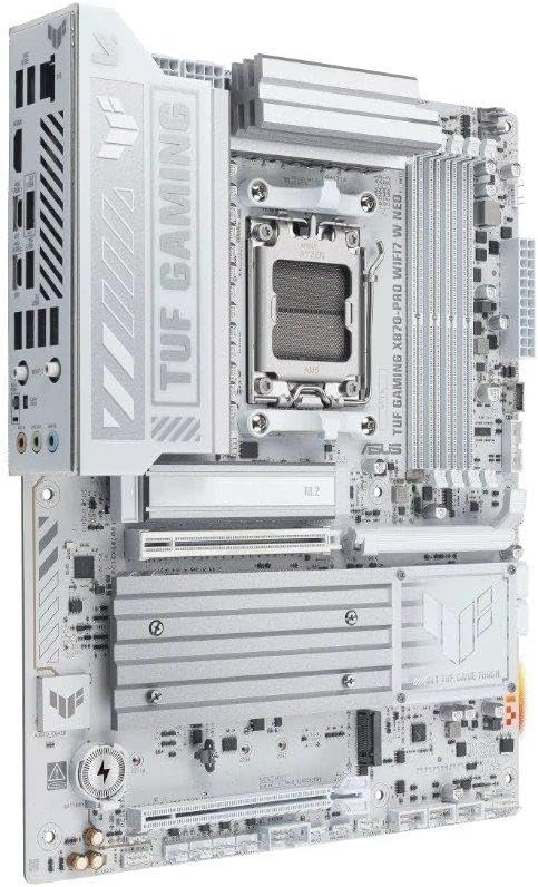 TUF Gaming X870-PRO WIFI7 W Neo AMD ATX Carte mère (16+2+1 Niveaux de Puissance, DDR5 avec Technologie NitroPath DRAM et AEMP, Quatre emplacements M.2, PCIe 5.0 pour GPU Next-Gen, Ethernet 5 Go et