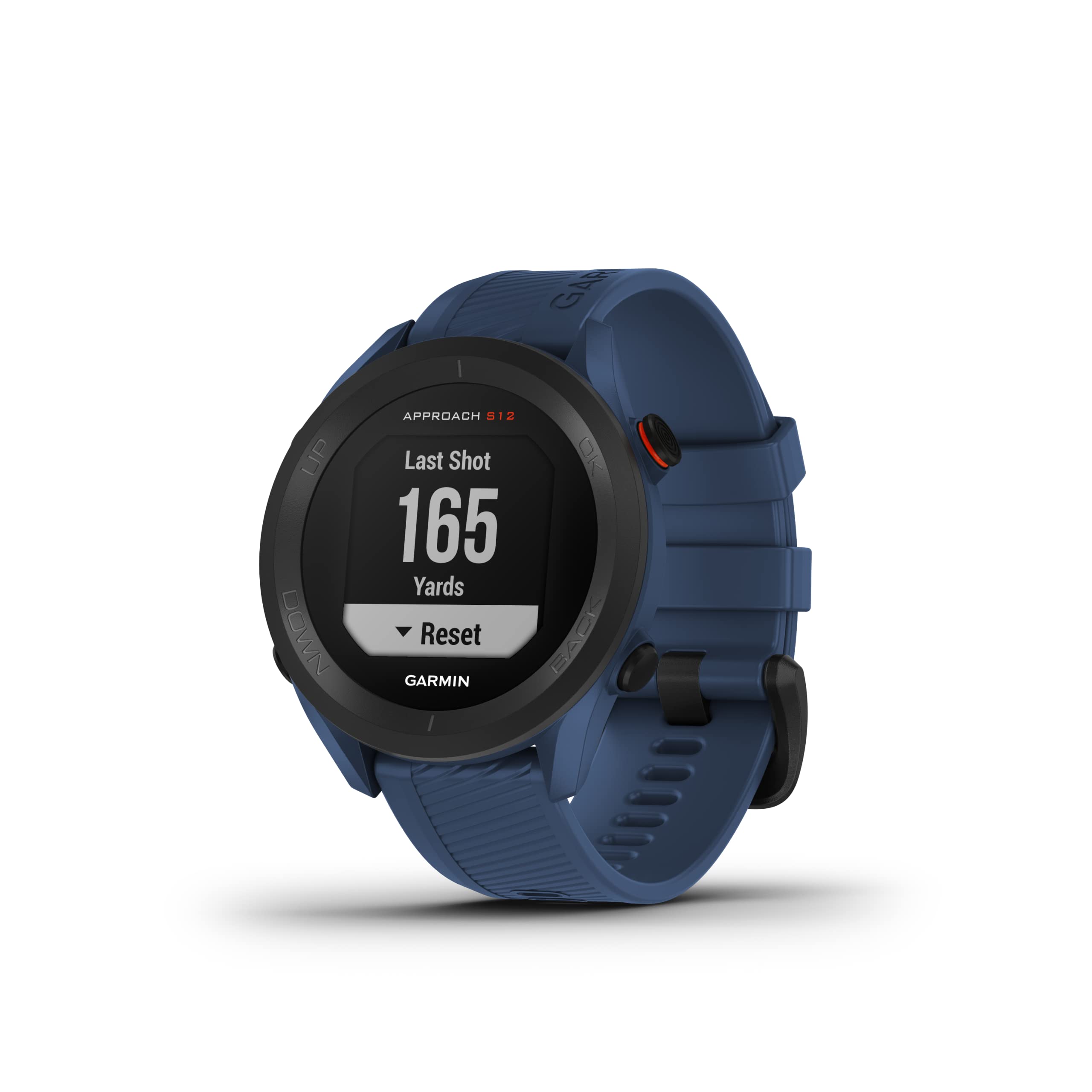 Garmin Approach S12 GPS Golf Watch (44 mm), Sunlight Readable Display, Preloaded with 42,000+ courses, up to 30 hours battery life in GPS mode, Tidal Blue