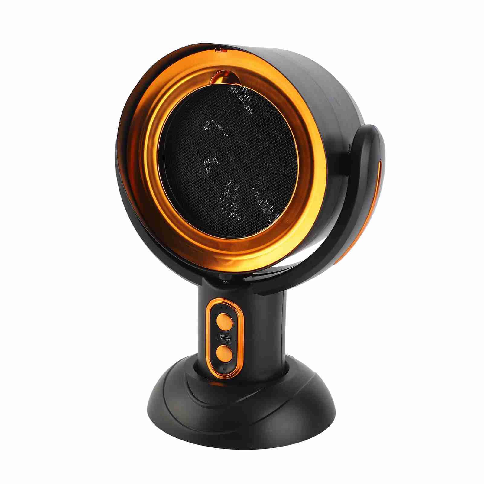 Jiawu Portable Range Hood, Mini Desktop Hood, 2 Speed Exhaust Fan, Small Kitchen, Countertop, Indoor BBQ, Hot Pot (Black and Gold)