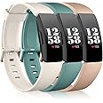 Wepro Bands Compatible with Fitbit Inspire 2 Bands for Women, Sports Bands Compatible with Fitbit Inspire, Soft Replacement Strap Accessories Compatible with Inspire HR, Small, Large