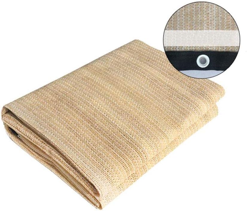 QULONG 75% Beige Sunblock Shade Cloth, Summer Shade, for Carport, Pergola, Greenhouse Flowers, Plants, Patio Lawn And Pet House, 100G/M2,1x1.8m