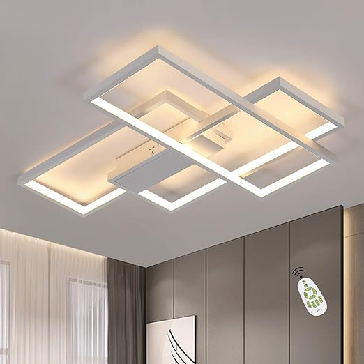 lampara de techo led regulable lampara de sala moderna lampara de techo blanca 65w lampara de pared geometrica iluminacion de techo multifuncional