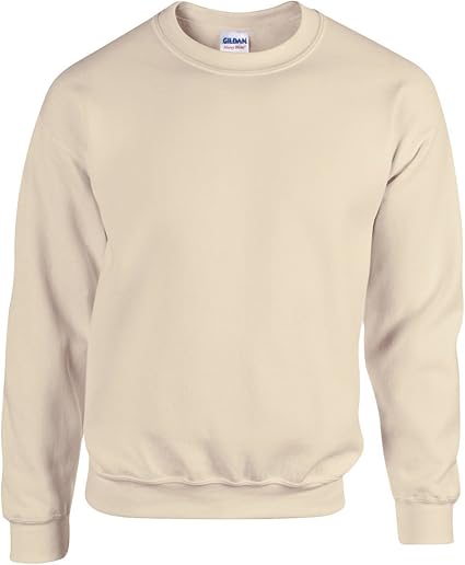 Gildan 18000 Heavy Blend Adults Crew Neck Sweatshirt Sand XL: Amazon.co