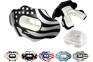 COOLLO SPORTS Lip Guard Mouthguard MAXX/Might Football and High Impact Sports Lip Protector for Adults & Youth (Strap Included)