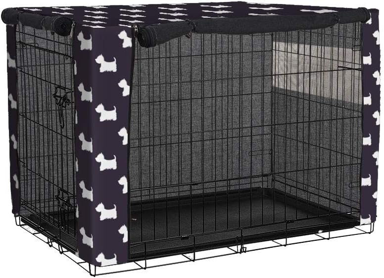 TUYU Dog Crate Cover Windproof,Durable Pet Kennel Cover for Medium/Large Dogs, Polyester Dog Cage Cover for Your Puppy Dogs 1911FCZ0115Y06 (L(43L*29W*30H) in)
