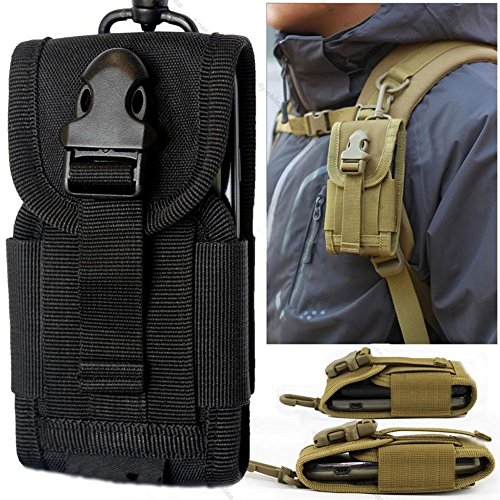 chinatera Molle Pouches, Mens Outdoor Hunt Multifunctional Accessories Bag Sundries Bags Key Cell Phone Waist Bag Pouch Case (Black)