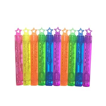 empty bubble bottles with wands