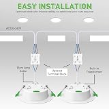 ALUSSO 10W LED Downlights 3CCT Dimmable IP44 6 Pack White view 5