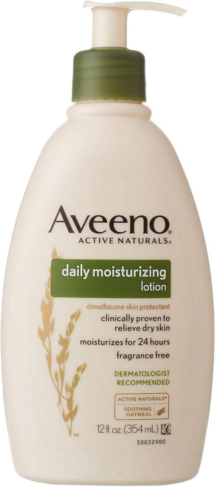 Amazon Com Aveeno Active Naturals Daily Moisturizing Lotion 12 Fl Oz Pump 12 Per Case Health Personal Care