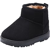 MK MATT KEELY Winter Boots Boys Girls Soft Warm Shoes Toddler Black Snow Boots (Toddler/Little Kid)