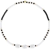 BXDA Boho Beads Stack Bracelets for Women, Dainty Handmade Freshwater Pearl Gold Beaded Stretch Friendship Bracelets Prom Jewelry Gift.