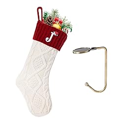 VRFASHION Christmas Stockings with Initials, Letter