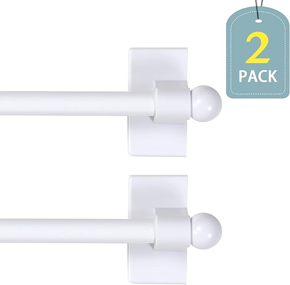 Adjustable Curtain Rods with Petite Ball Ends for Sidelight