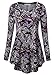 BAISHENGGT Women's Long Sleeve Buttons Tunic Top XXL Purple