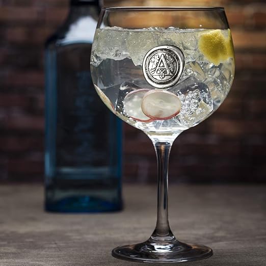 English Pewter Company Personalised Gin Glass with Your Choice of